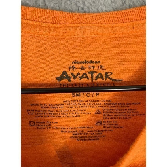 Mens S Orange Shirt Avatar The Last Airbender Tee Graphic Print Casual Fashion - Picture 3 of 11